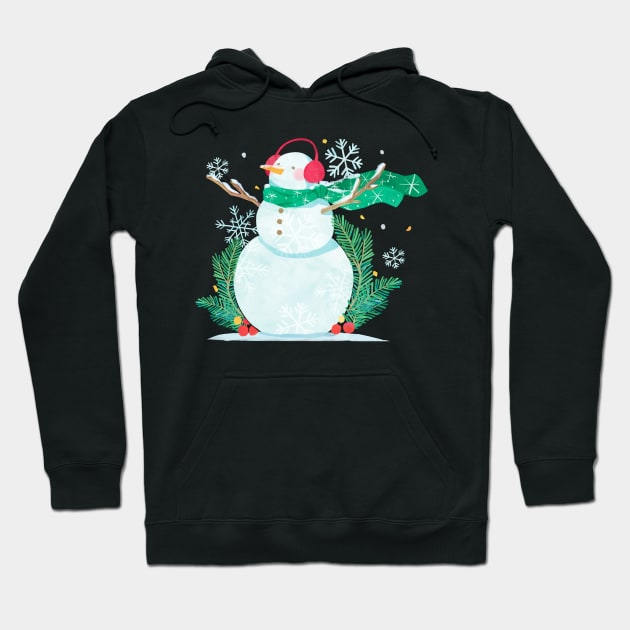 Snowman Hoodie by Designuper